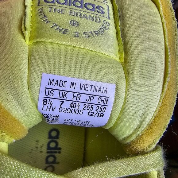 Adidas Basket Prof! Yellow Leather Suede High-Tops Women's Size 8 1/2 - Picture 16 of 16